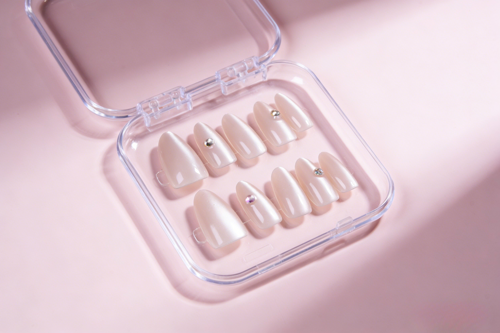 3D Taupe Chrome  Press-On Nails