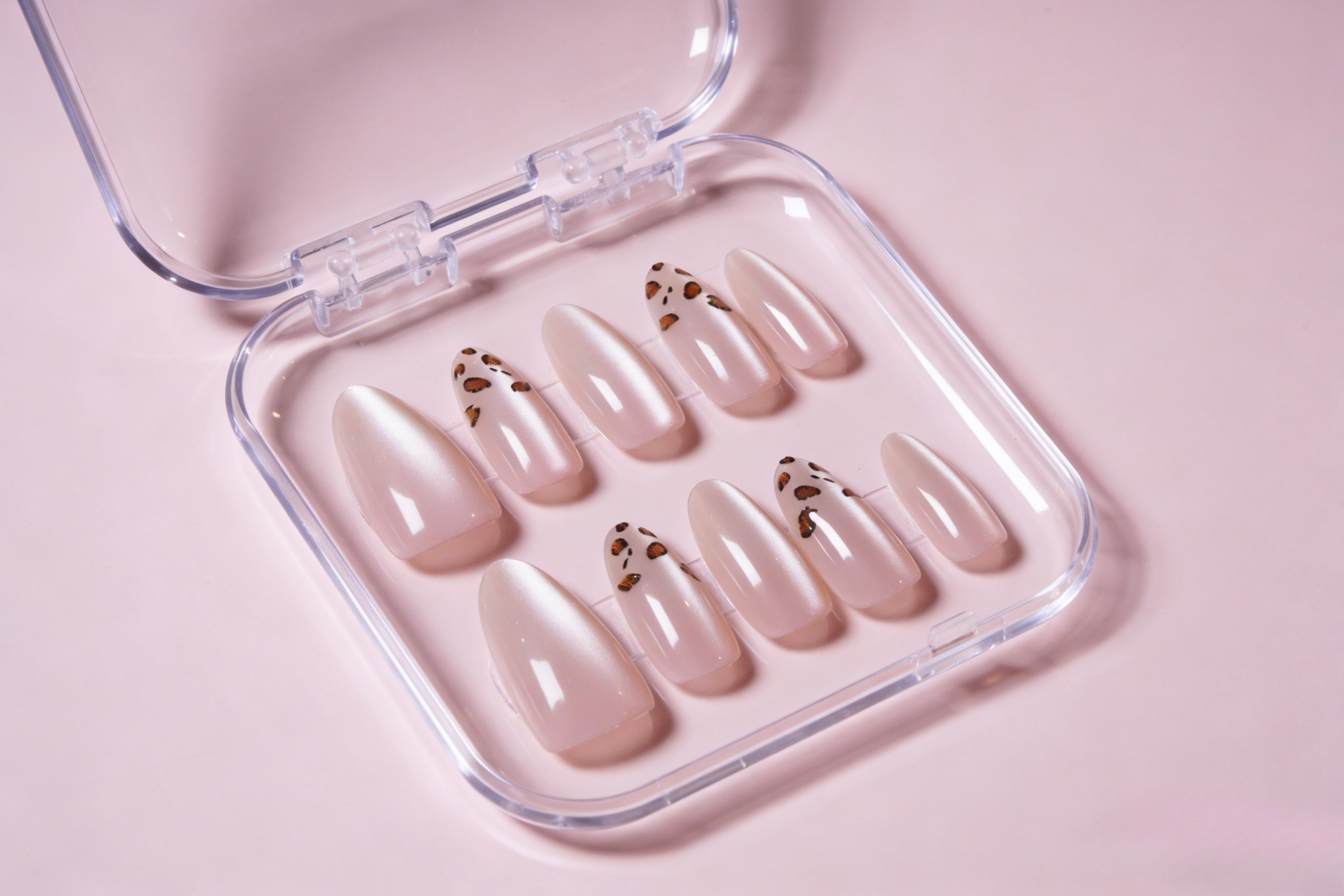 Nude Leopard Press-On Nails