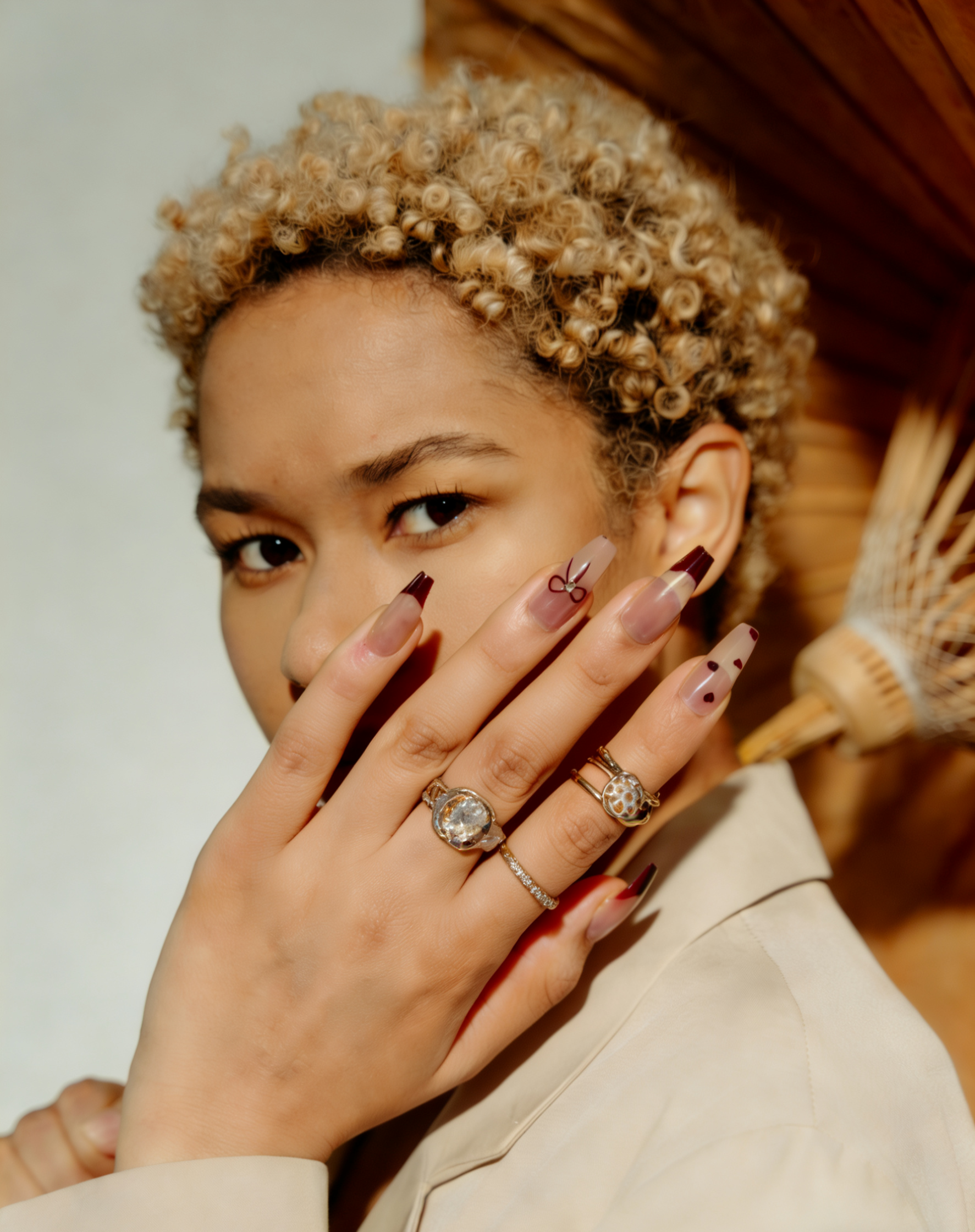 Bow & Heart French Tip